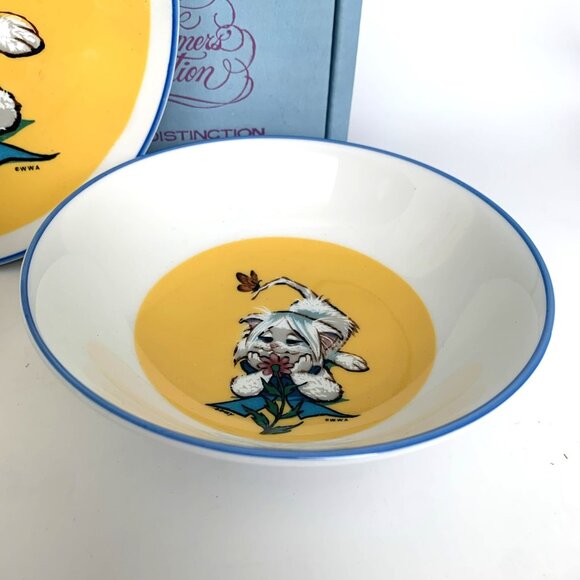 Table Talk World Wide Arts 3Pc Vintage Childrens Dining Set Cat Porcelain 1973 - Picture 2 of 10
